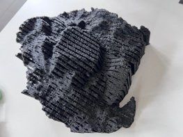 3Dスキャンした岩の立体モデル